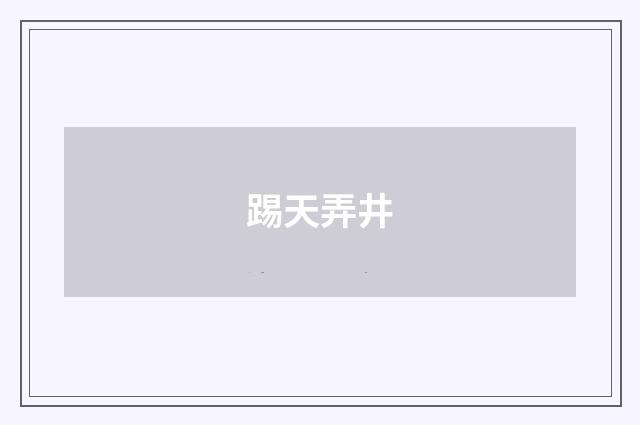 踢天弄井
