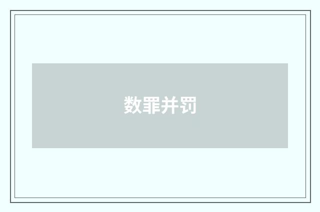 数罪并罚
