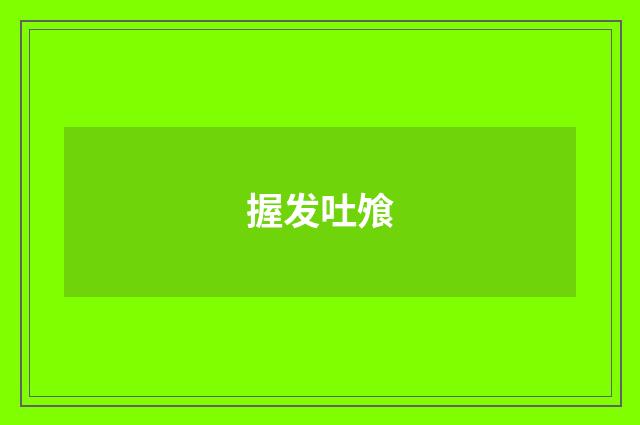 握发吐飧