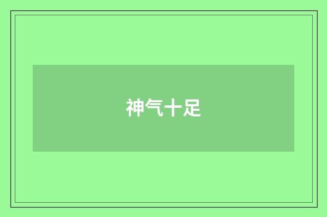 神气十足