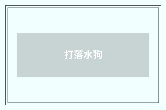打落水狗
