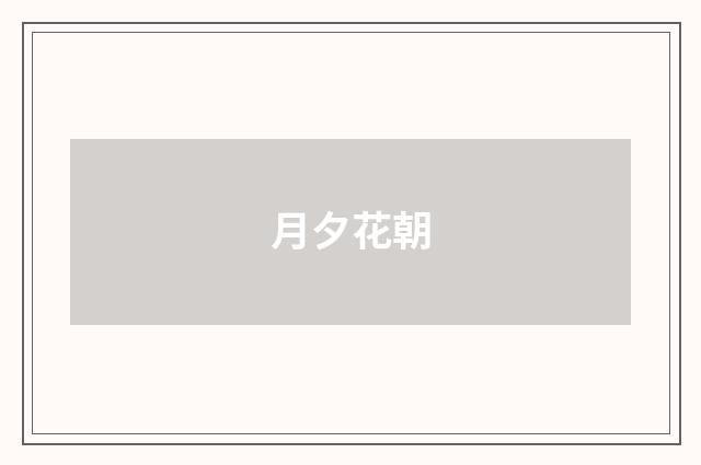 月夕花朝