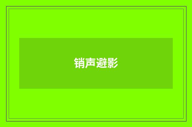 销声避影