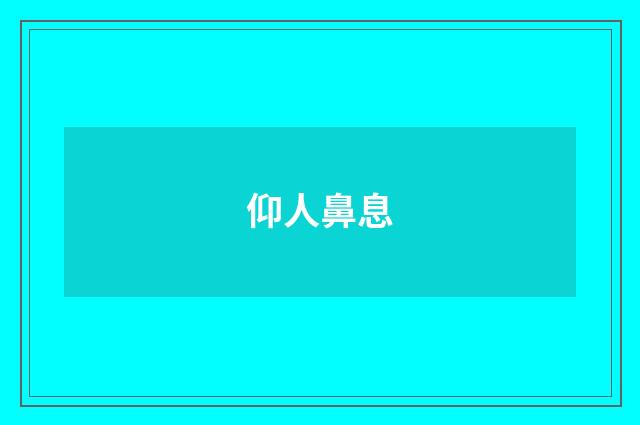 仰人鼻息