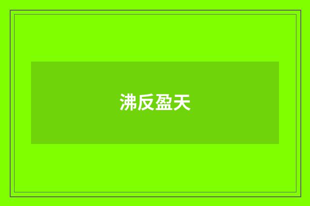 沸反盈天