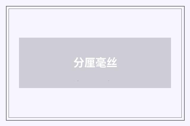 分厘毫丝