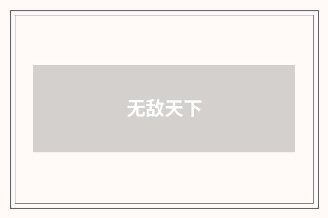无敌天下