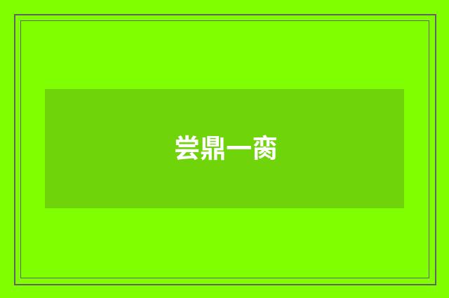 尝鼎一脔