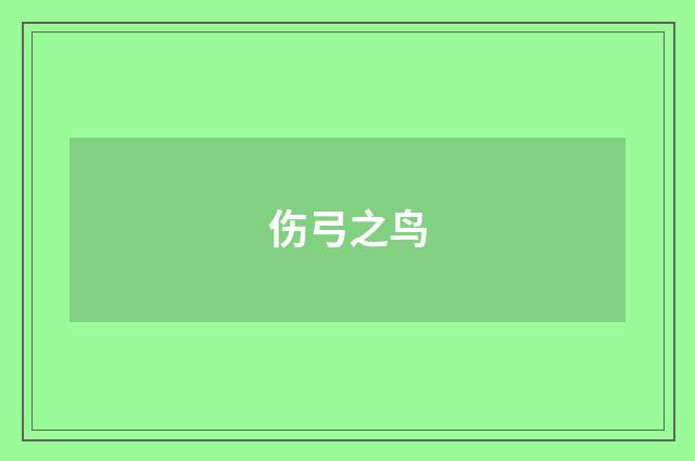 伤弓之鸟