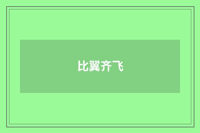 比翼齐飞