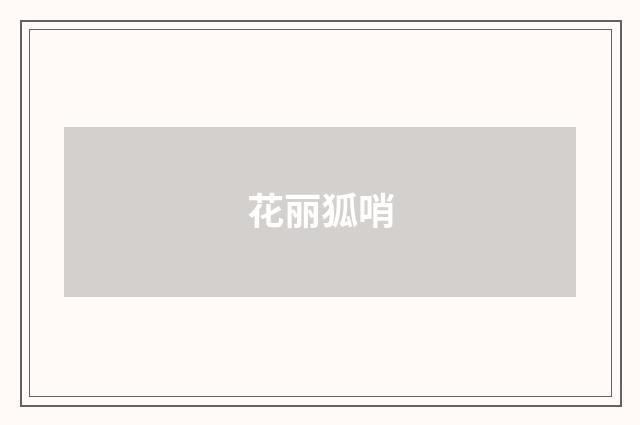 花丽狐哨