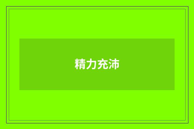 精力充沛