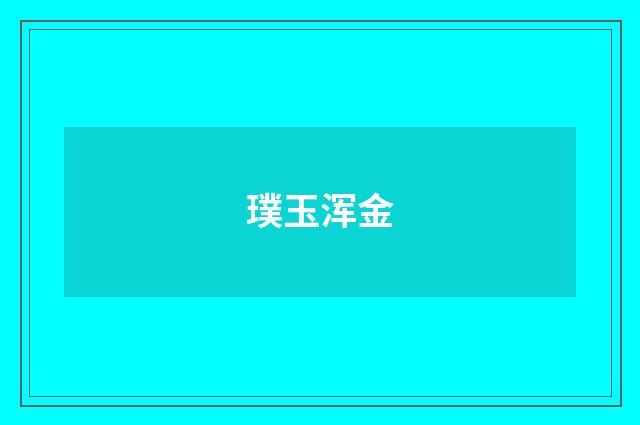 璞玉浑金