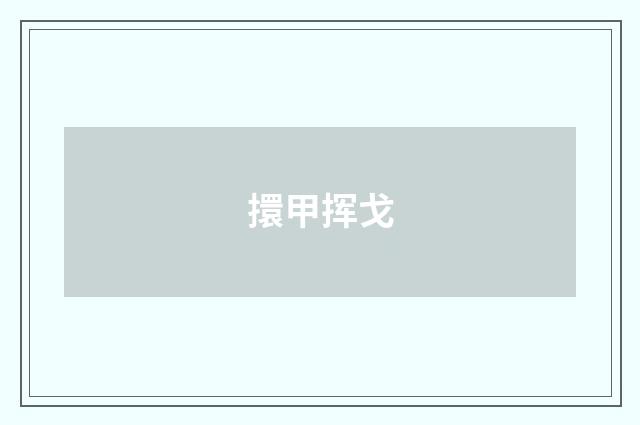 擐甲挥戈
