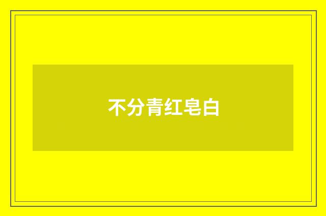 不分青红皂白