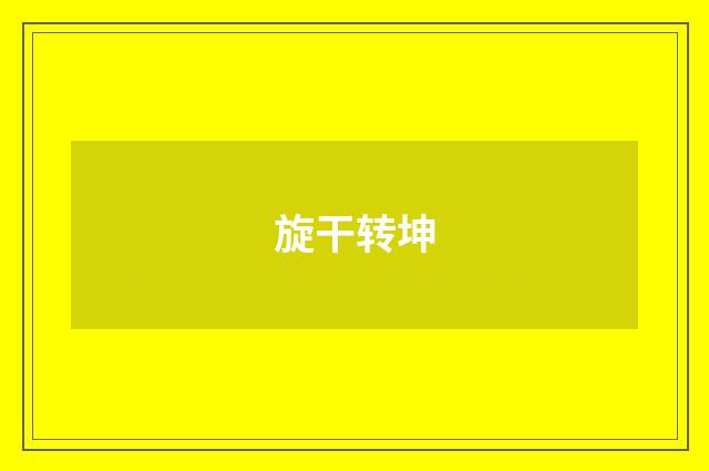 旋干转坤