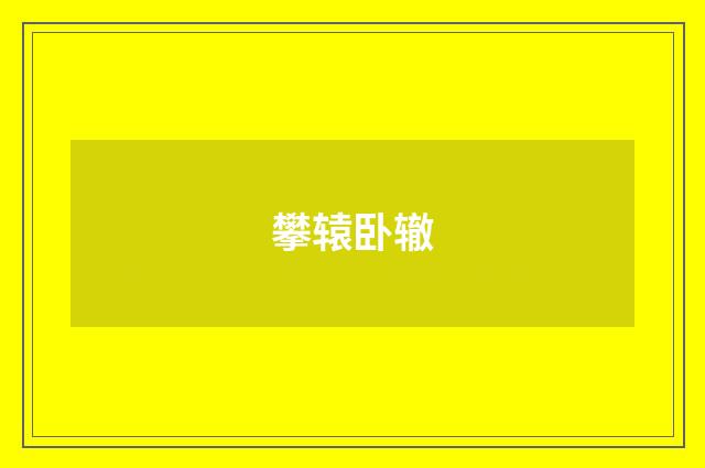 攀辕卧辙