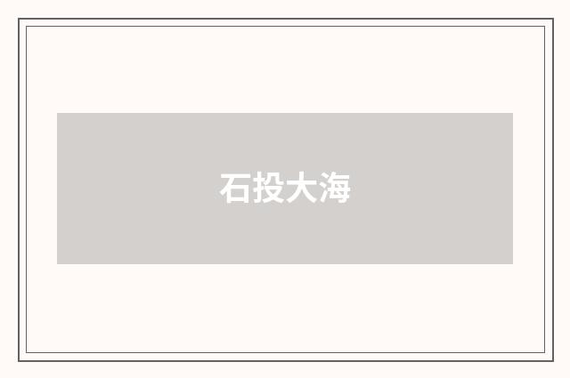 石投大海