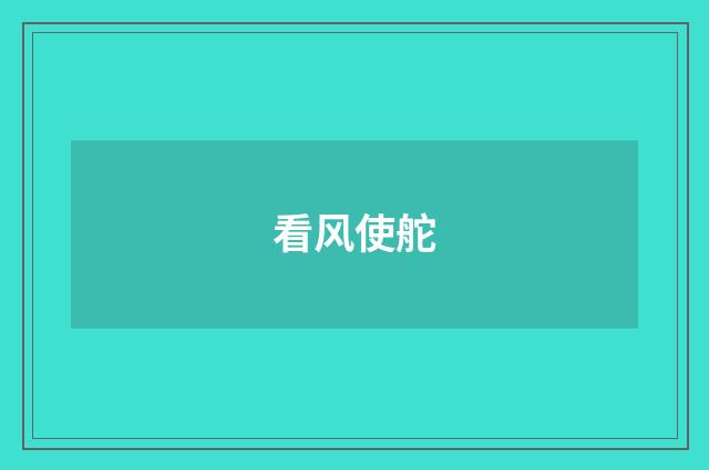 看风使舵