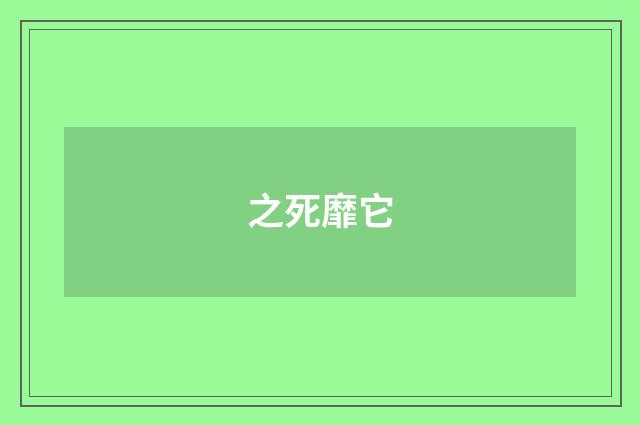 之死靡它