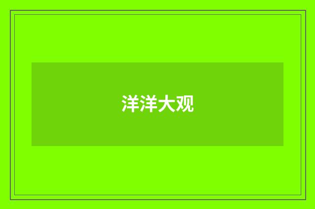 洋洋大观