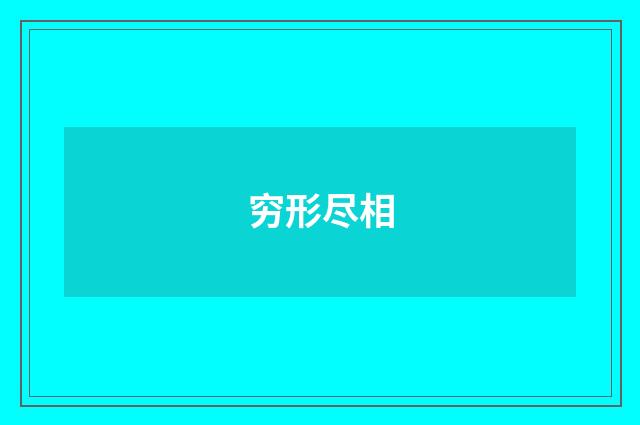 穷形尽相