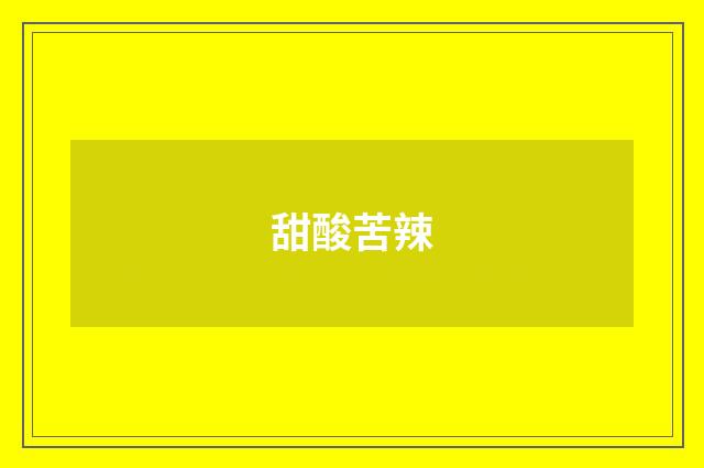 甜酸苦辣