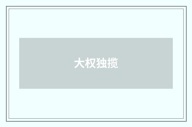 大权独揽