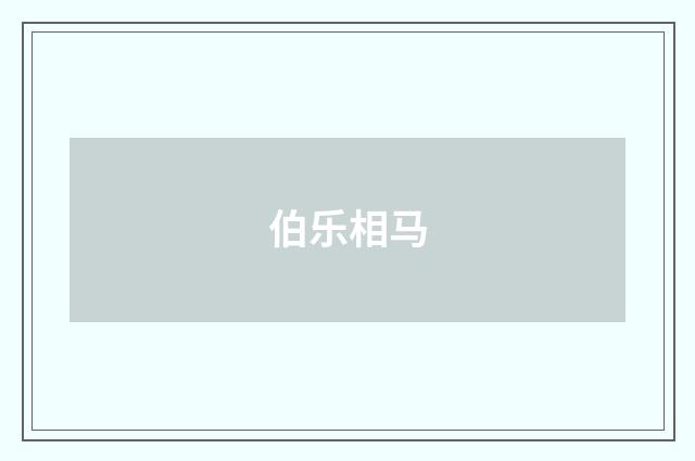 伯乐相马