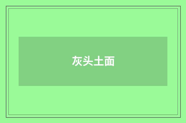 灰头土面