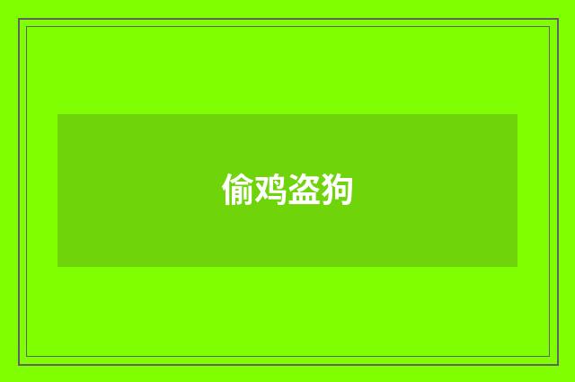 偷鸡盗狗