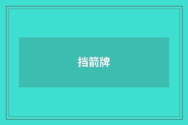 挡箭牌