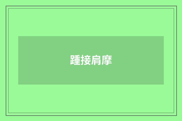 踵接肩摩