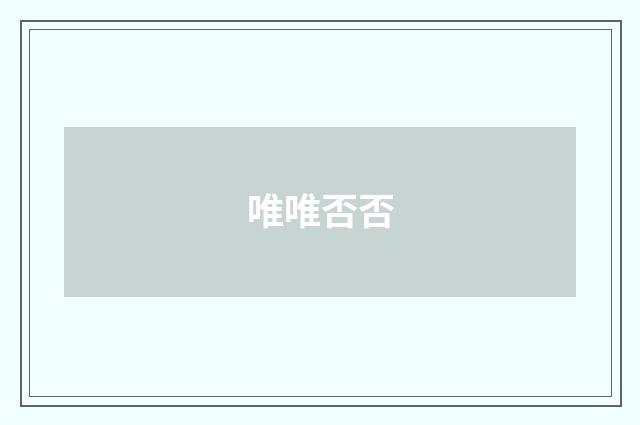 唯唯否否