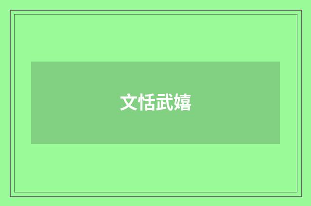 文恬武嬉
