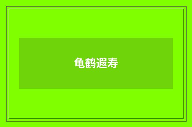 龟鹤遐寿