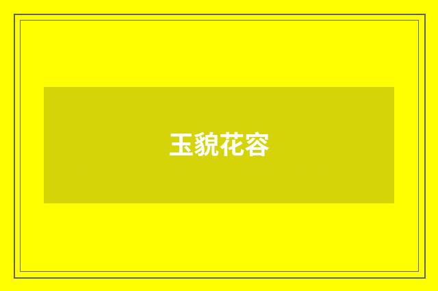 玉貌花容