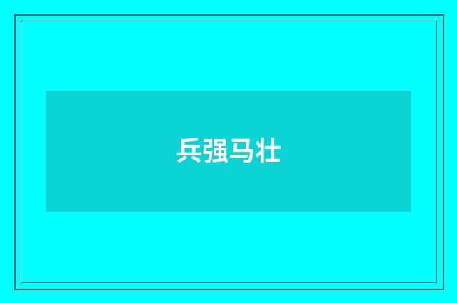 兵强马壮