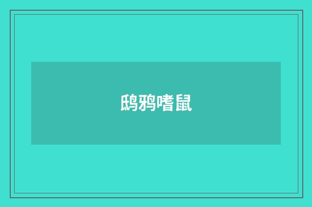 鸱鸦嗜鼠