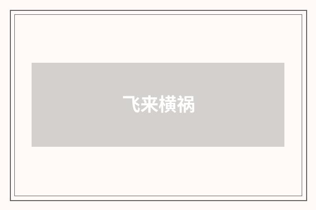 飞来横祸