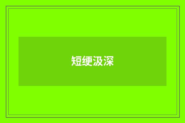 短绠汲深