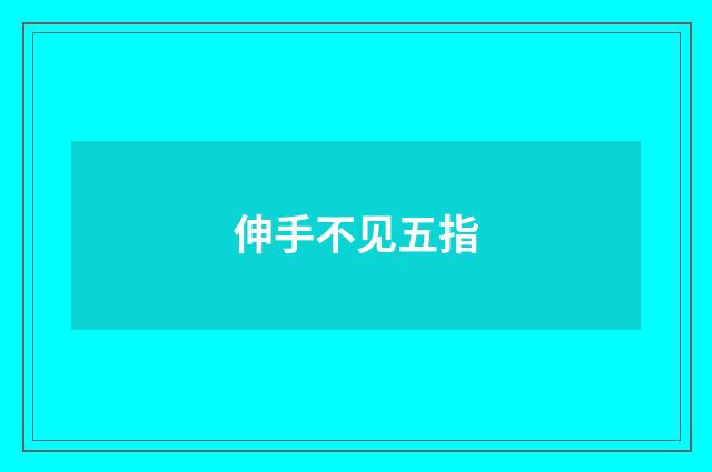 伸手不见五指