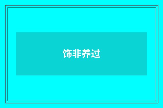 饰非养过