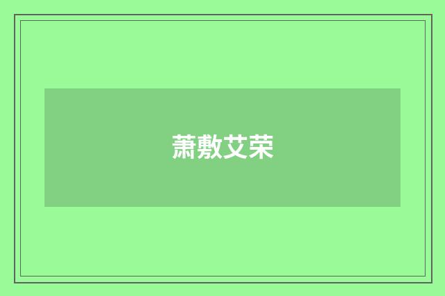 萧敷艾荣