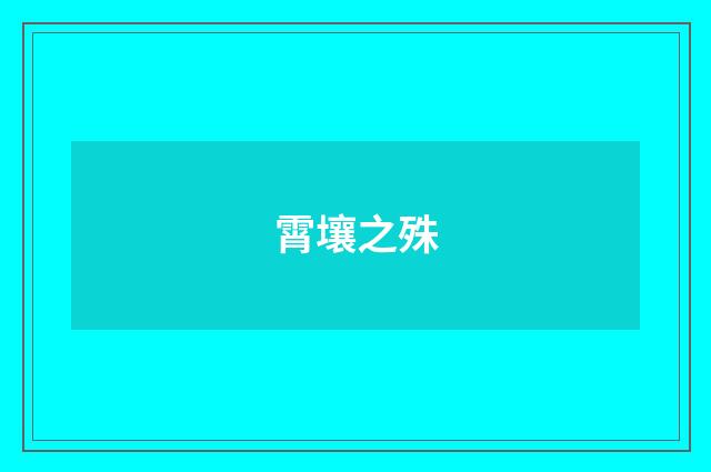 霄壤之殊