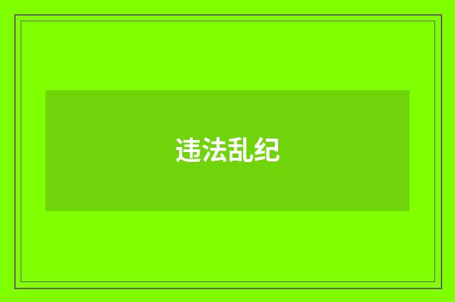 违法乱纪