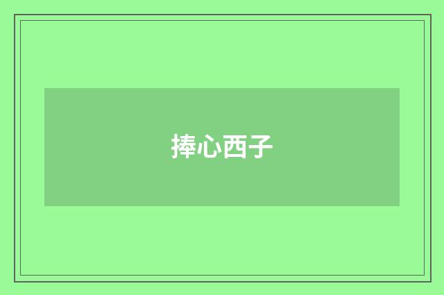 捧心西子