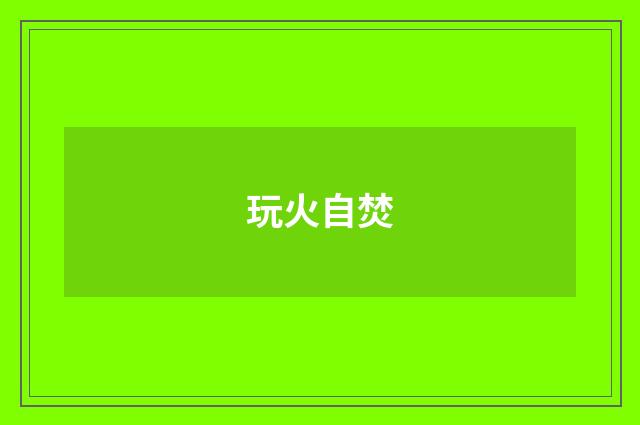玩火自焚