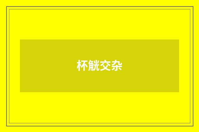 杯觥交杂