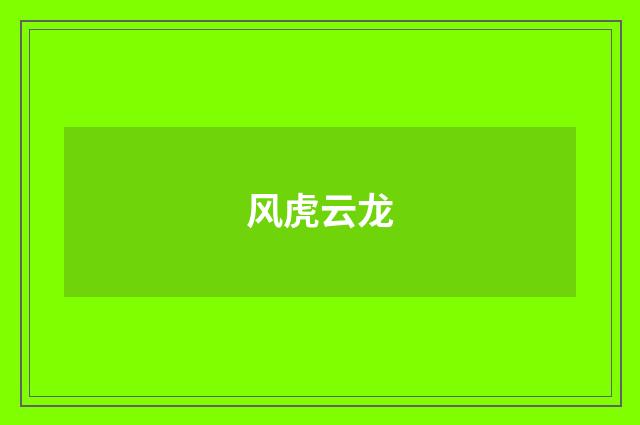 风虎云龙